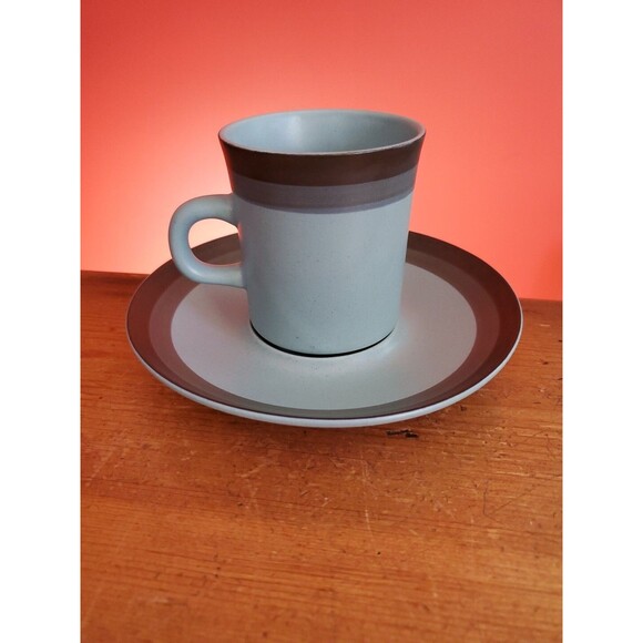 Arrowstone Navajo Blue By Kasuga Japan 5 Cups and 7 Saucers Coffee Tea Mugs EUC - Picture 5 of 9